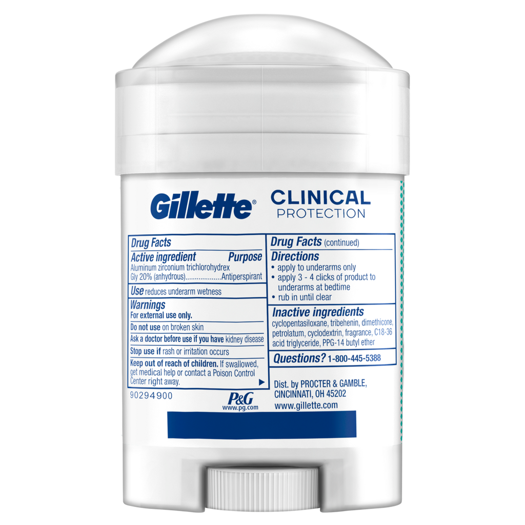 Gillette Clinical Protection Soft Solid Antiperspirant And Deodorant For Men Ultimate Fresh Scent - 1.7oz/12pk