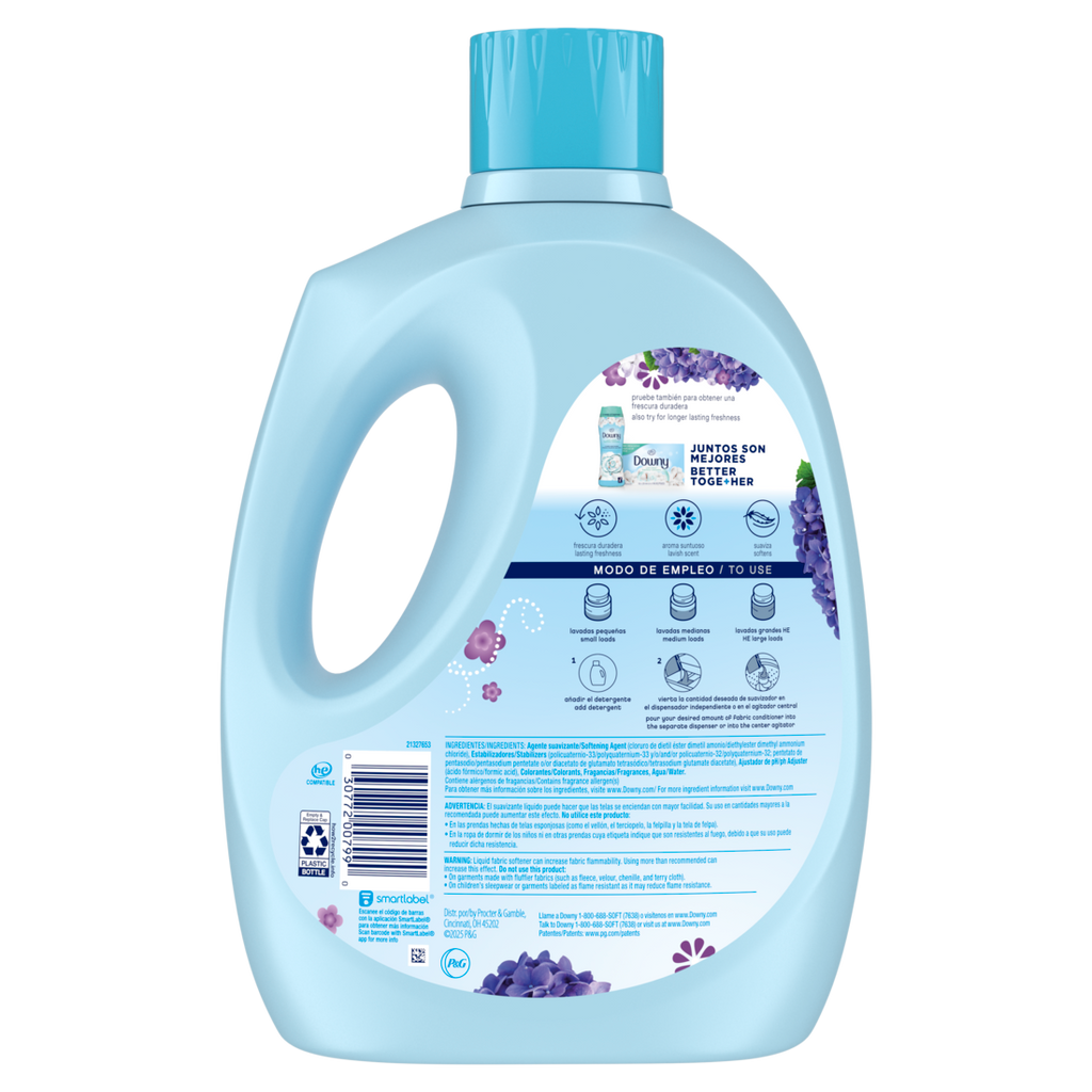 Downy Fresh Non-Concentrated Liquid Fabric Softener Lavender Dream Scent 145 Loads - 125oz/4pk