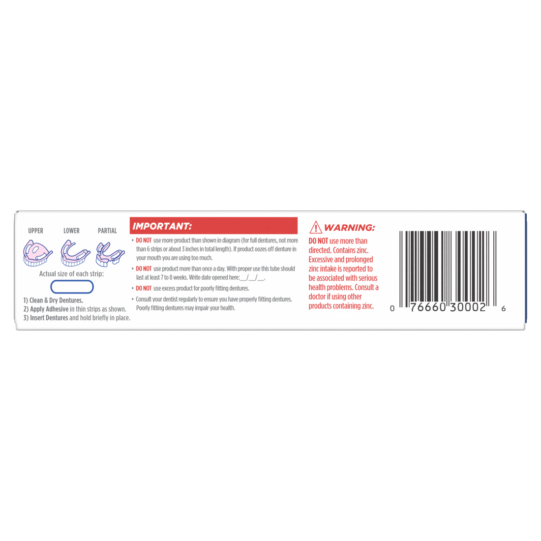 Fixodent Free Denture Adhesive - 2.4oz/24pk