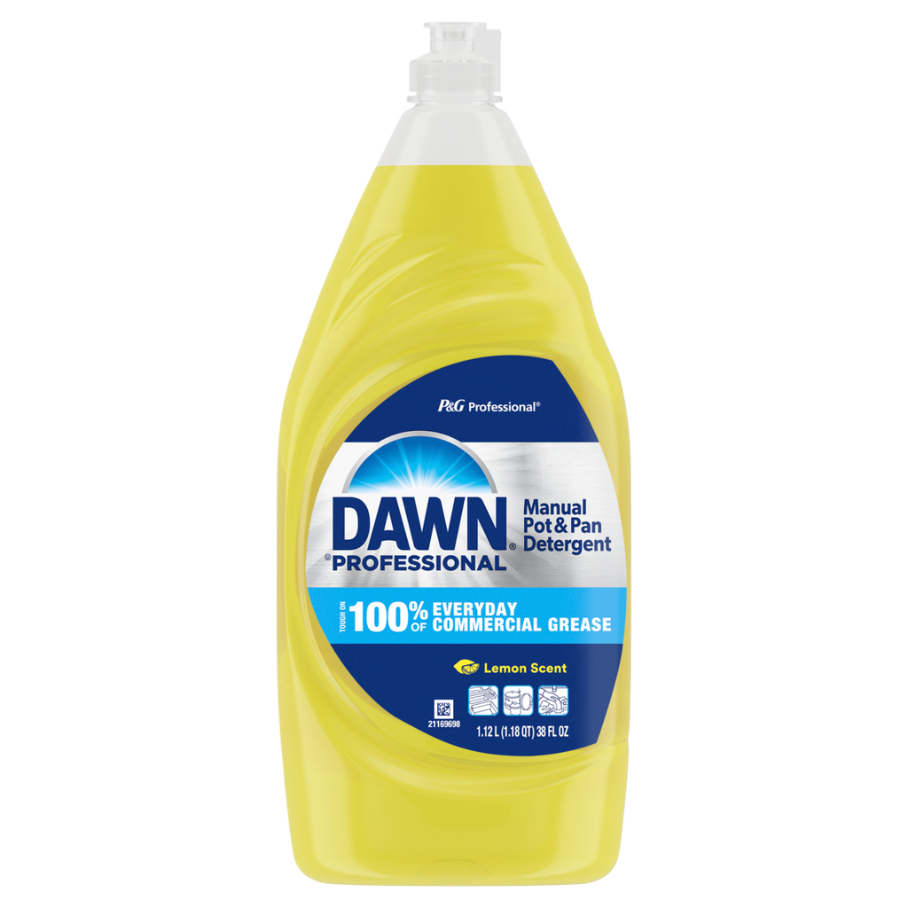 Dawn Professional Manual Pot And Pan Detergent Dish Soap Lemon Scent Liquid Concentrate - 38oz/8pk