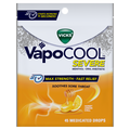 Vicks Vapocool Severe Max Strength Menthol Cough Drop Alternative/Sore Throat Lozenge For Sore Throat Relief Honey Lemon - 45ct/9pk