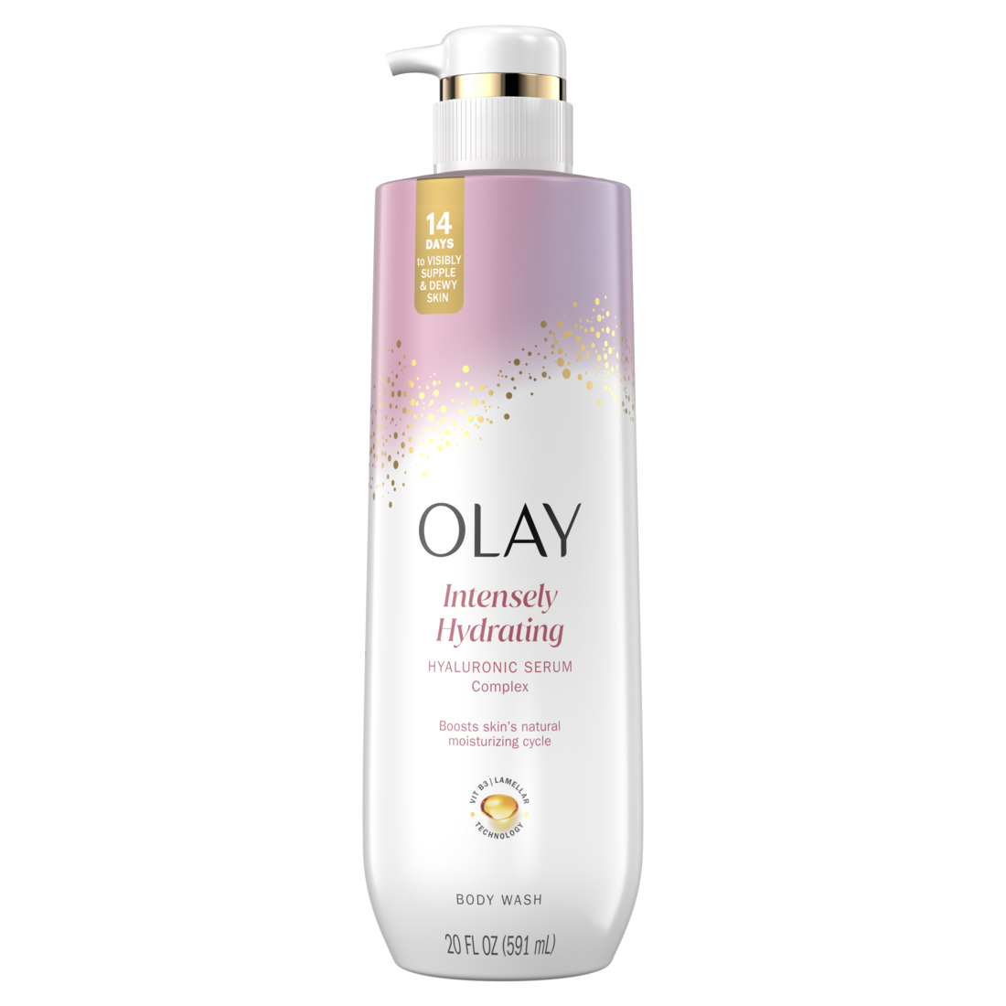 Olay Intensely Hydrating Body Wash With Hyaluronic Serum Complex - 20oz/4pk
