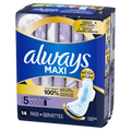 Always Maxi Overnight Pads With Wings For Women Size 5 Extra Heavy Overnight Absorbency Unscented - 14ct/3pk