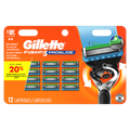 Gillette Fusion5 Proglide Razor Refills For Men Razor Cartridges For Flexball Razor Handle 5-Blade Razor Blades Precision Trimmer For Men - 12ct/6pk