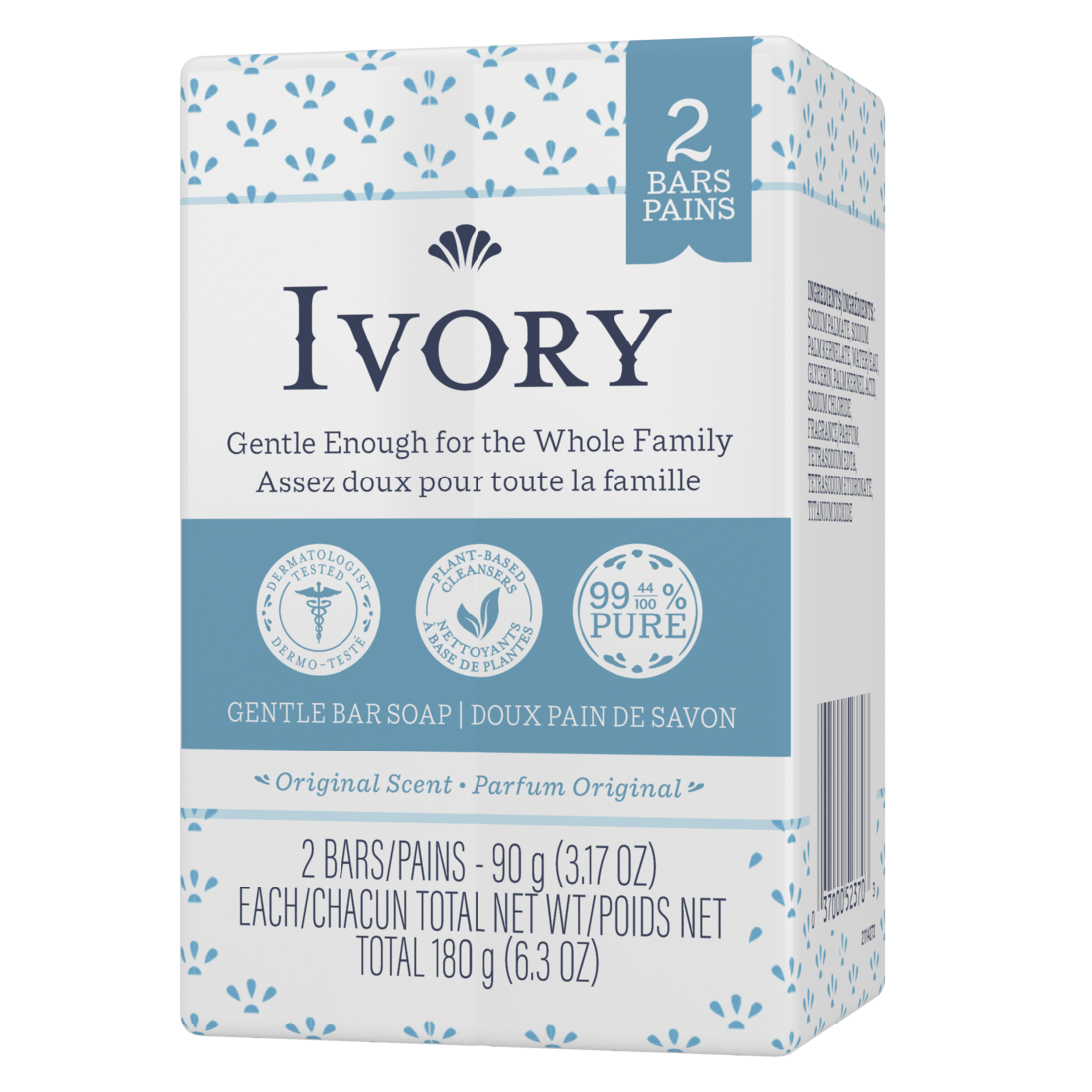 Ivory Gentle Bar Soap Original Scent - (2x3.17)oz/36pk