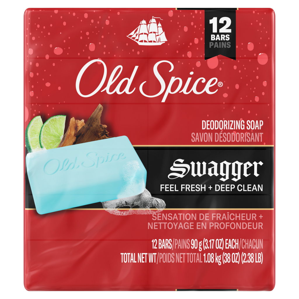 Old Spice Men's Bar Soap Swagger - (12x3.17)oz/4pk
