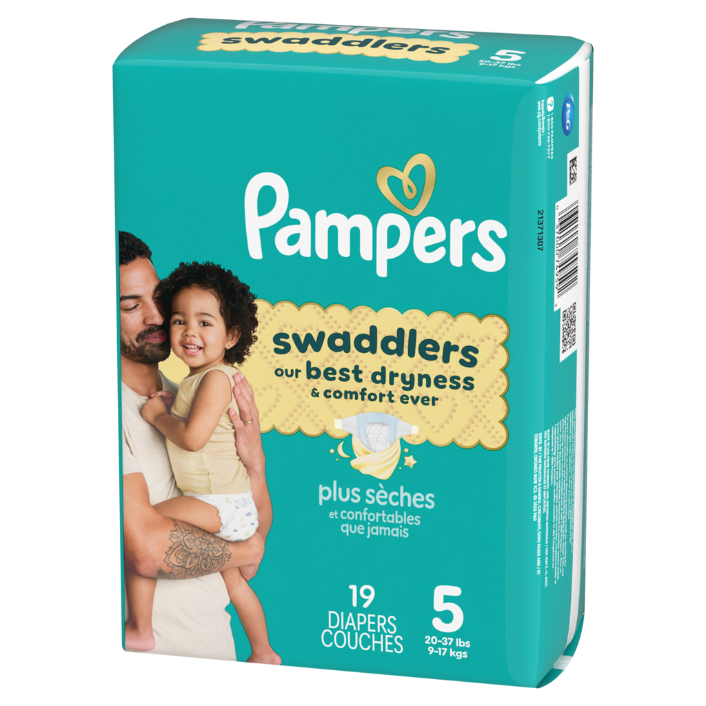 Pampers Swaddlers Diapers Size S5 (20-37 Lbs) Absorbent Keeps Baby Dry And Comfortable Pediatrician Recommended Skin Safe Disposable Baby Diaper - 19ct/4pk