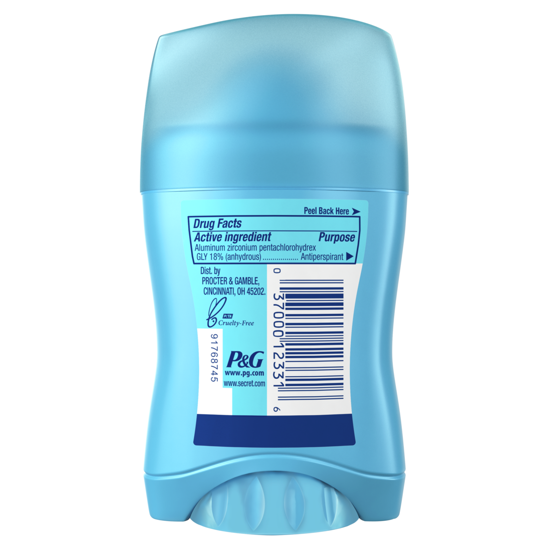 Secret Invisible Solid Antiperspirant And Deodorant Powder Fresh - 1.6oz/12pk