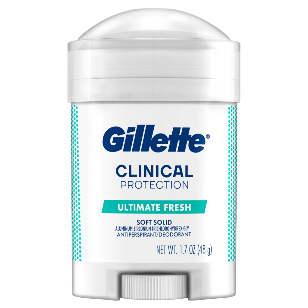 Gillette Clinical Protection Soft Solid Antiperspirant And Deodorant For Men Ultimate Fresh Scent - 1.7oz/12pk