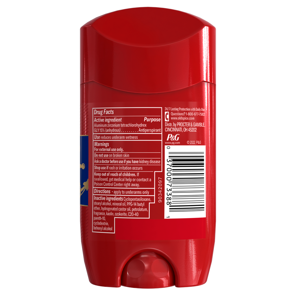 Old Spice Captain Scent Of Bergamot Anti-Perspirant And Deodorant For Men - 2.6oz/12pk