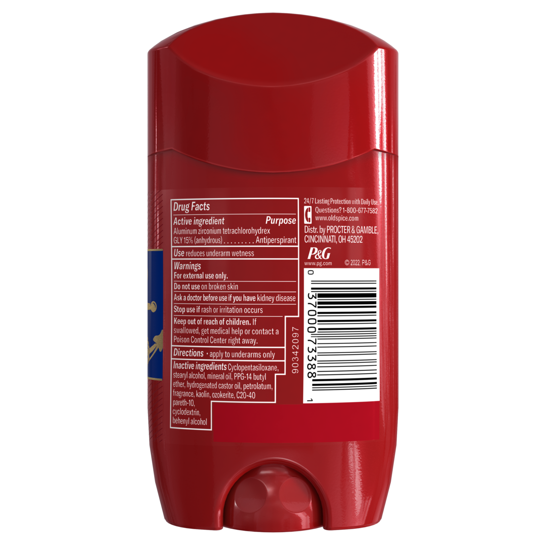 Old Spice Captain Scent Of Bergamot Anti-Perspirant And Deodorant For Men - 2.6oz/12pk