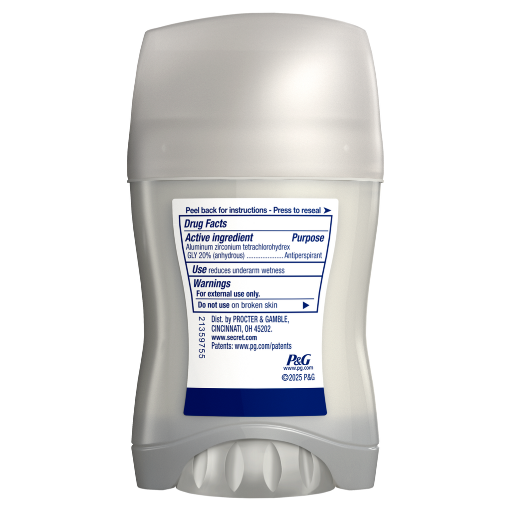 Secret Clinical Antiperspirant Deodorant For Women 100HR Sweat & Odor Protection Hyaluronic Acid Invisible Solid Stress Response - 1.6oz/12pk