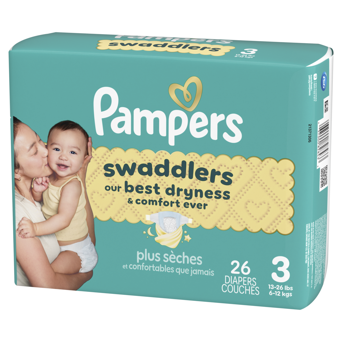 Pampers Swaddlers Diapers Size S3 (13-26 Lbs) Absorbent Keeps Baby Dry And Comfortable Pediatrician Recommended Skin Safe Disposable Baby Diaper - 26ct/4pk