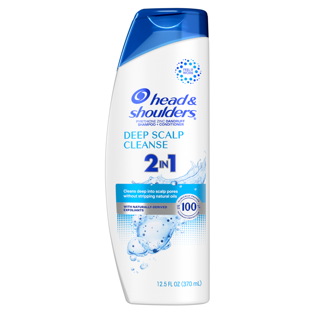 Head And Shoulders 2-in-1 Dandruff Shampoo And Conditioner Anti-Dandruff Treatment Deep Scalp Cleanse For Daily Use Paraben Free - 12.5oz/6pk