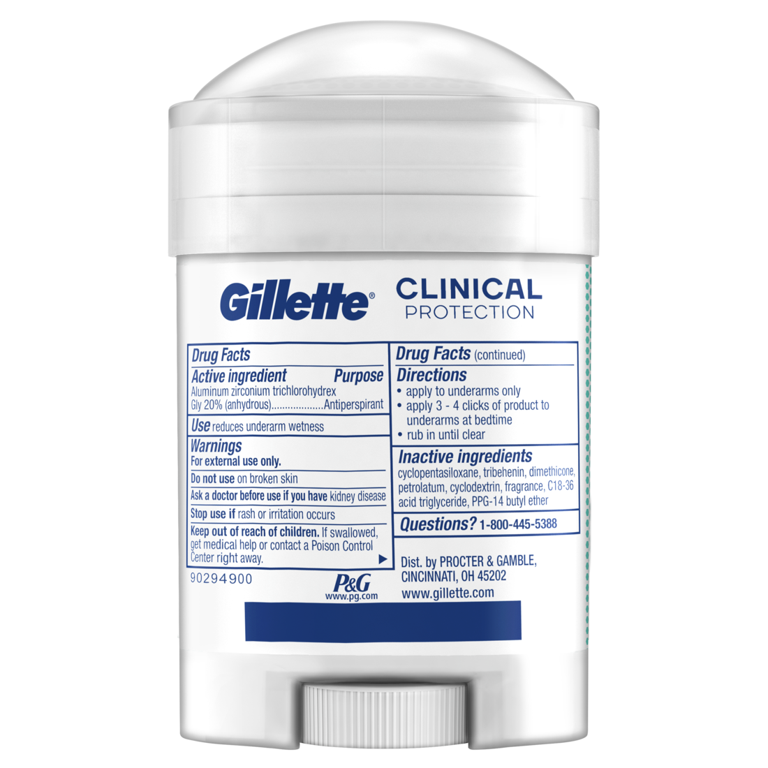 Gillette Clinical Protection Soft Solid Antiperspirant And Deodorant For Men Ultimate Fresh Scent - 2.6oz/12pk