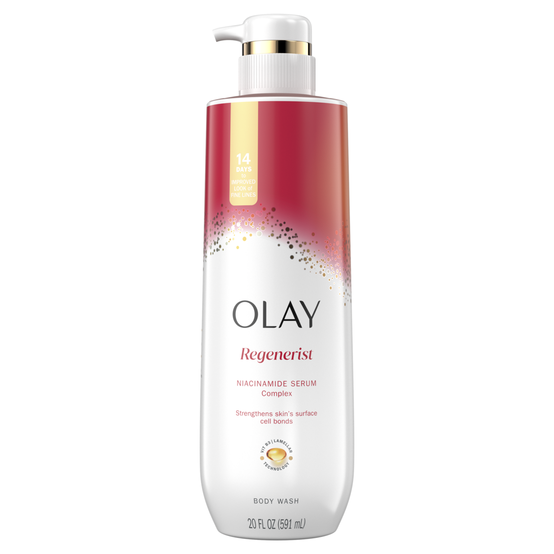 Olay Regenerist Body Wash With Niacinamide Serum Complex - 20oz/4pk