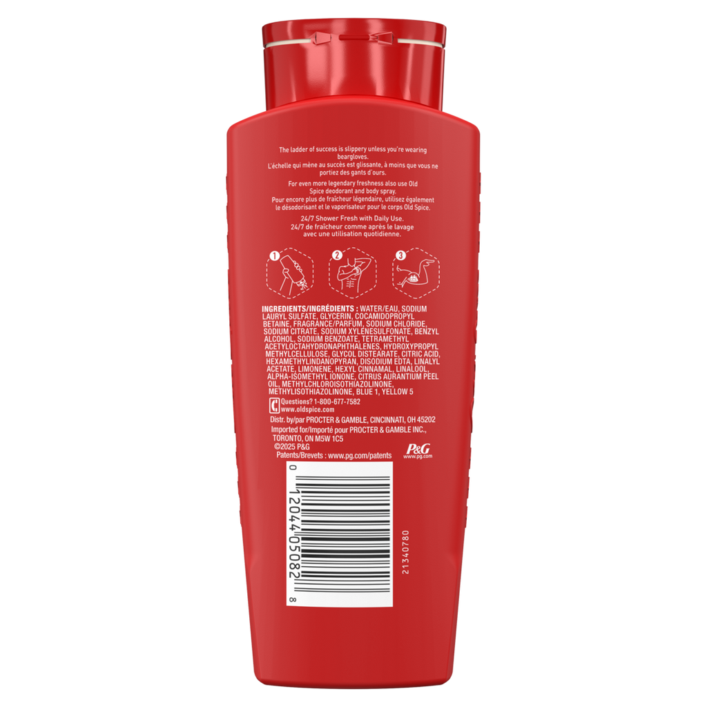 Old Spice Cleansing Body Wash For Men 24/7 Shower Clean With Lasting Scent 2-in-1 Face And Body Wash Rich Lather Bearglove Crisp Orchard Scent - 24oz/4pk