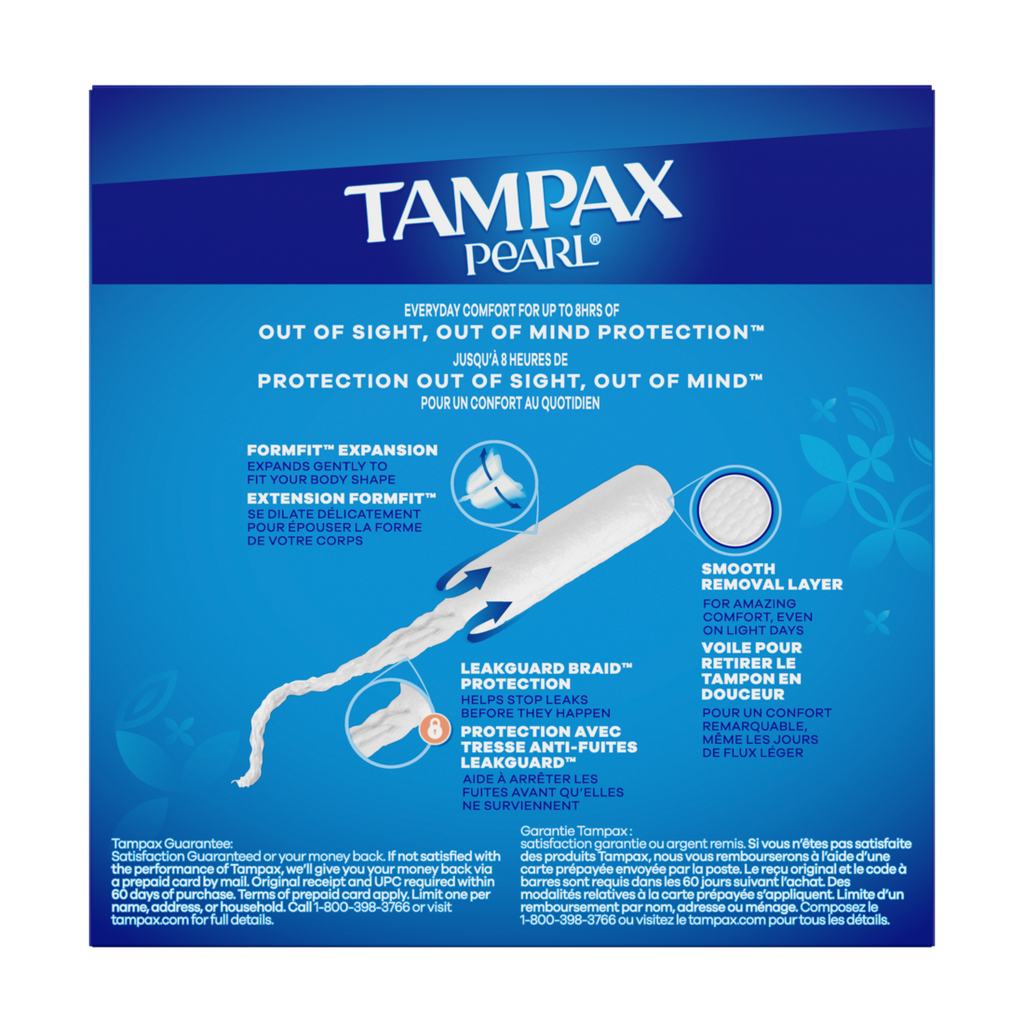 Tampax Pearl Tampons With Leakguard Braid Ultra Absorbency Unscented - 18ct/12pk