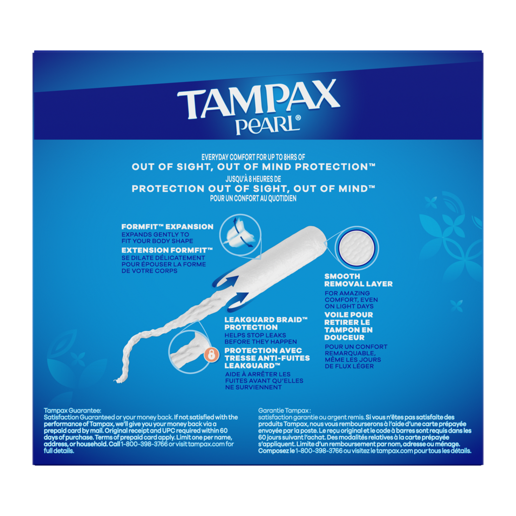 Tampax Pearl Tampons With Leakguard Braid Super Absorbency Unscented - 36ct/12pk