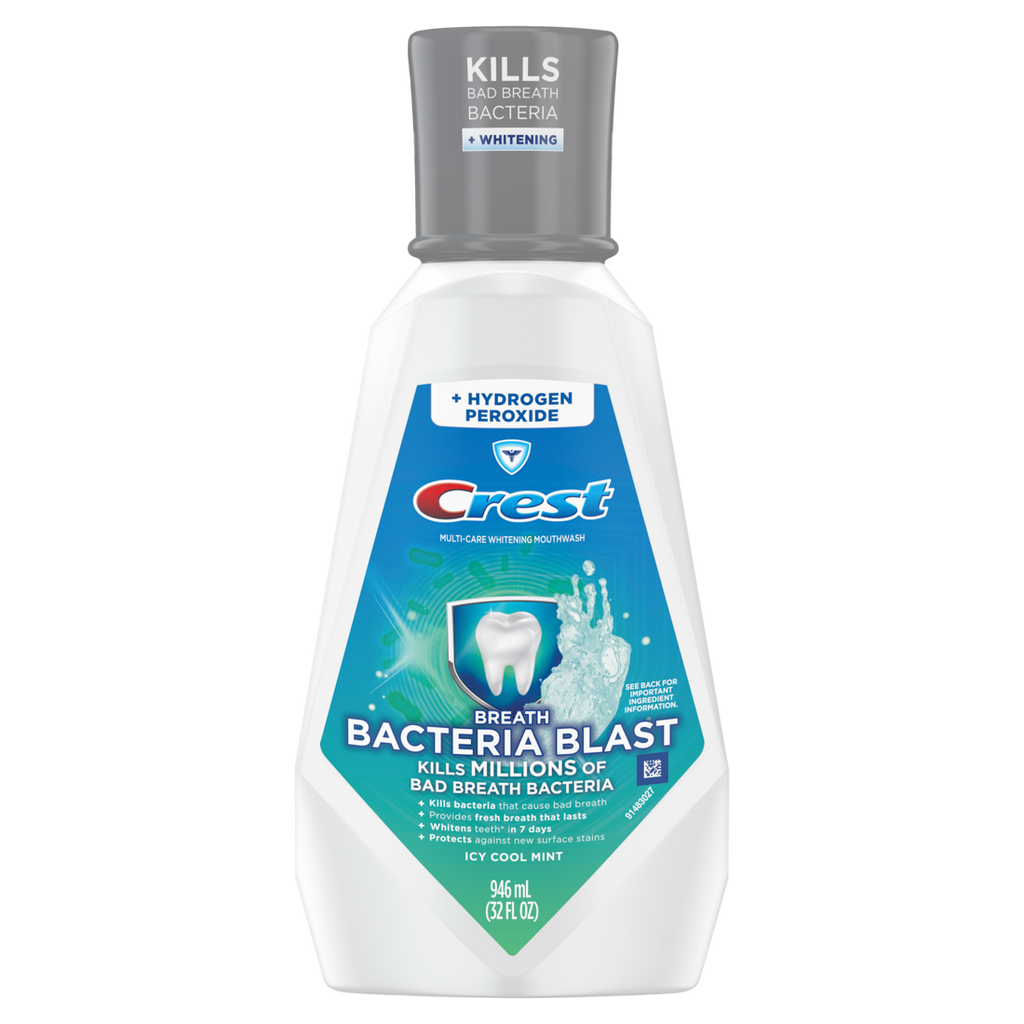 Crest Breath Bacteria Blast Mouthwash Mint - 32oz/6pk