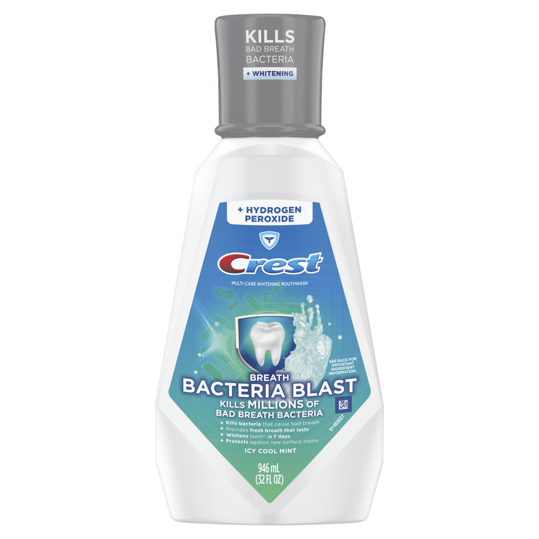 Crest Breath Bacteria Blast Mouthwash Mint - 32oz/6pk