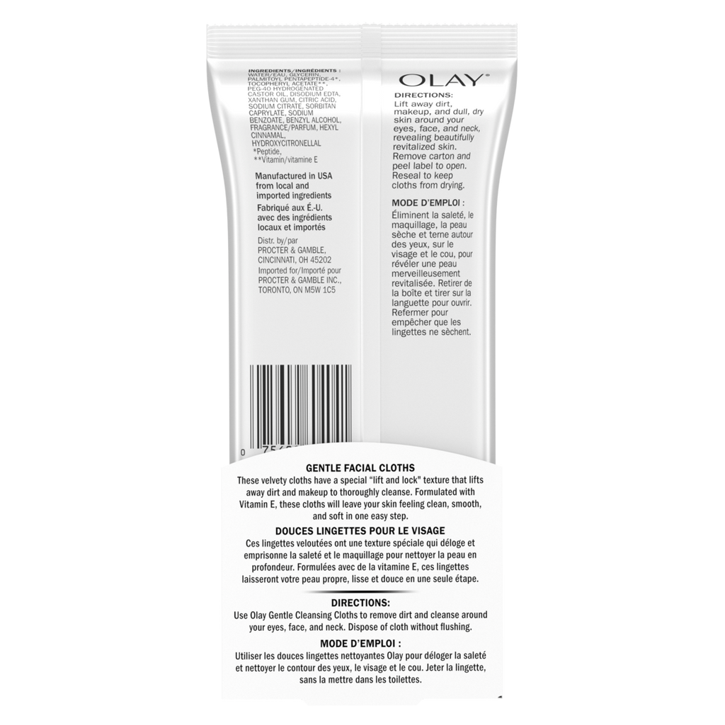 Olay Regenerist Micro-Exfoliating Wet Cleansing Cloths - 30ct/12pk