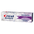 Crest 3D White Brilliance Vibrant Peppermint Teeth Whitening Toothpaste Whiter Teeth In 3 Days Anticavity Fluoride Toothpaste 100% More Surface Stain Removal 24 Hour Active Stain Prevention - 0.85oz/72pk