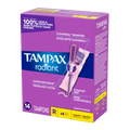 Tampax Radiant Tampons With Leakguard Braid Regular Absorbency Unscented - 14ct/12pk