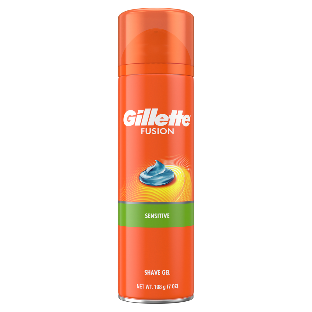 Gillette Fusion Sensitive Skin Shaving Gel For Men For Smooth Skin With Almond Oil Shave Gel For Men's Grooming Suitable For Sensitive Skin - 7oz/6pk