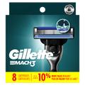 Gillette Mach3 Razor Blade Refills 8Ct Razor Cartridges Razor Refills For Men With Lubrication Strip 3-Blade Razor Blades For Close Shave - 8ct/6pk