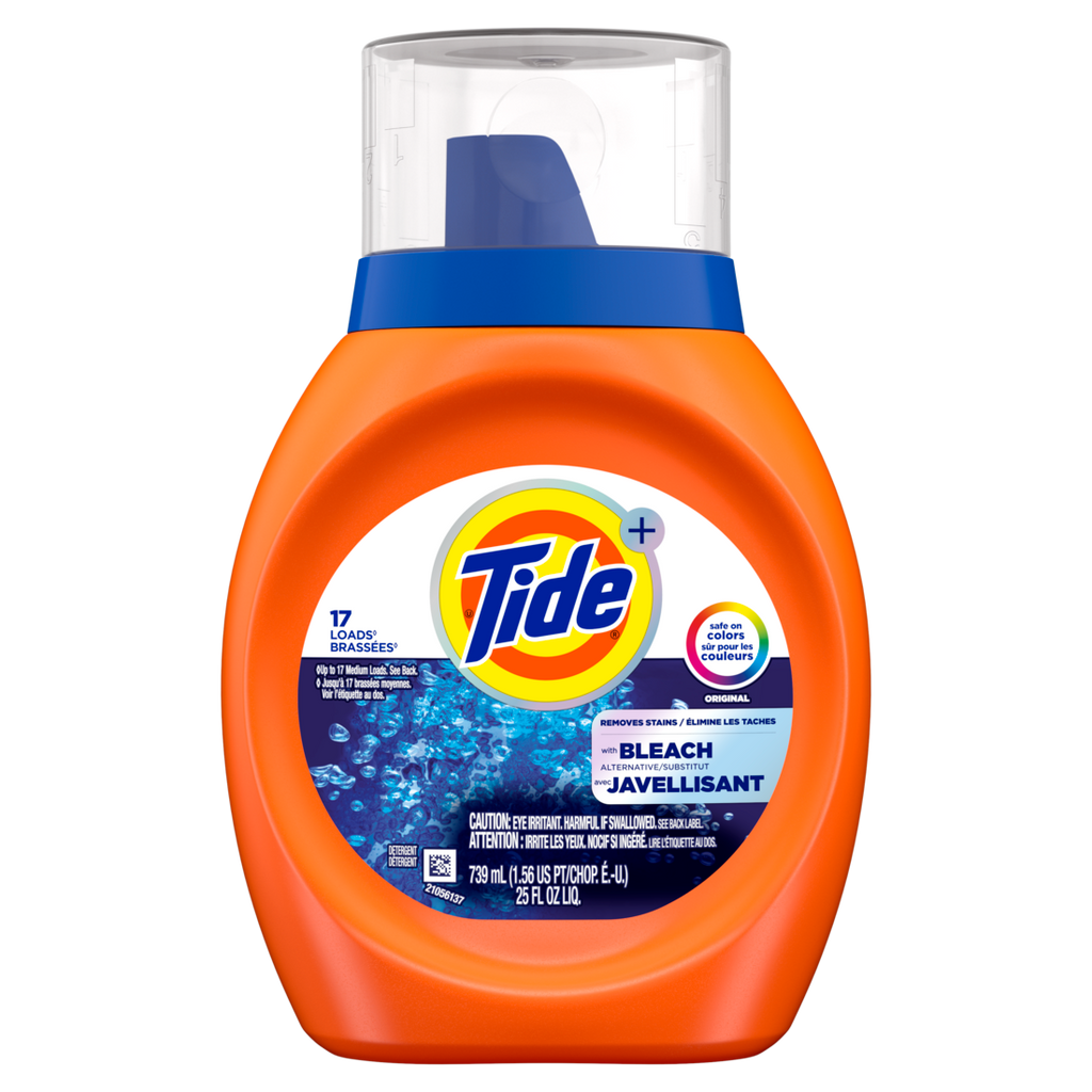 Tide Bleach Alternative Liquid Laundry Detergent Original Scent 17 Loads He Compatible - 25oz/6pk