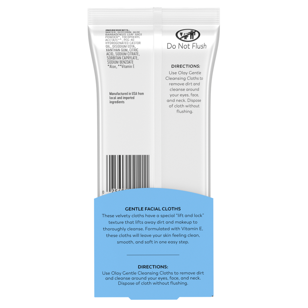 Olay Cleanse Gentle Facial Cloths Fragrance Free - 30ct/12pk