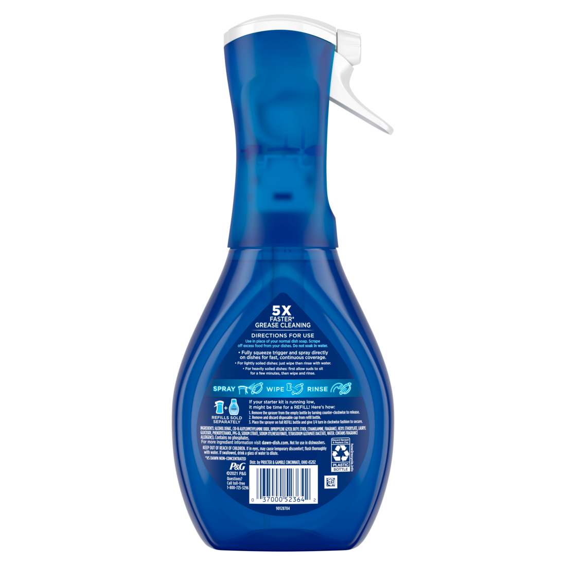 Dawn Powerwash Spray Dish Soap Dishwashing Liquid Fresh 1 Starter Kit - 16oz/6pk