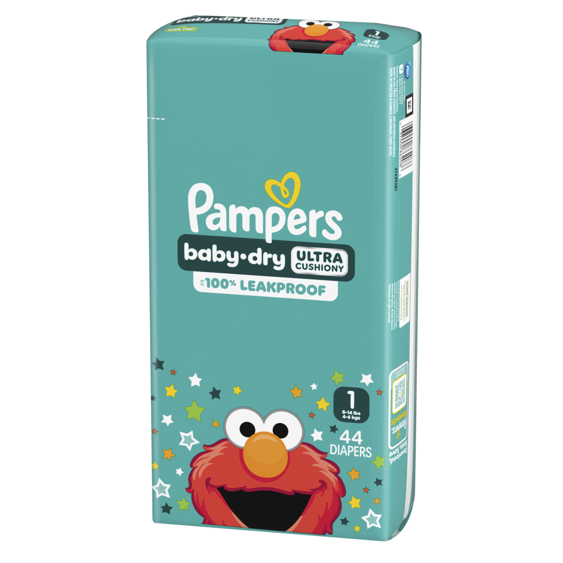 Pampers Baby Dry Diapers Size 1 (8-14 Lbs) Up To 100% Leakproof Disposable Diaper - 44ct/2pk
