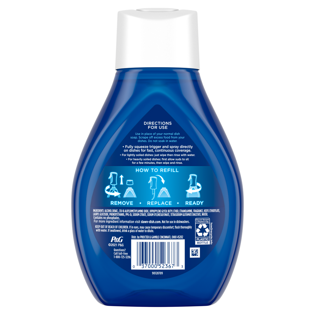 Dawn Powerwash Spray Dish Soap Dishwashing Liquid Apple 1 Refill - 16oz/6pk