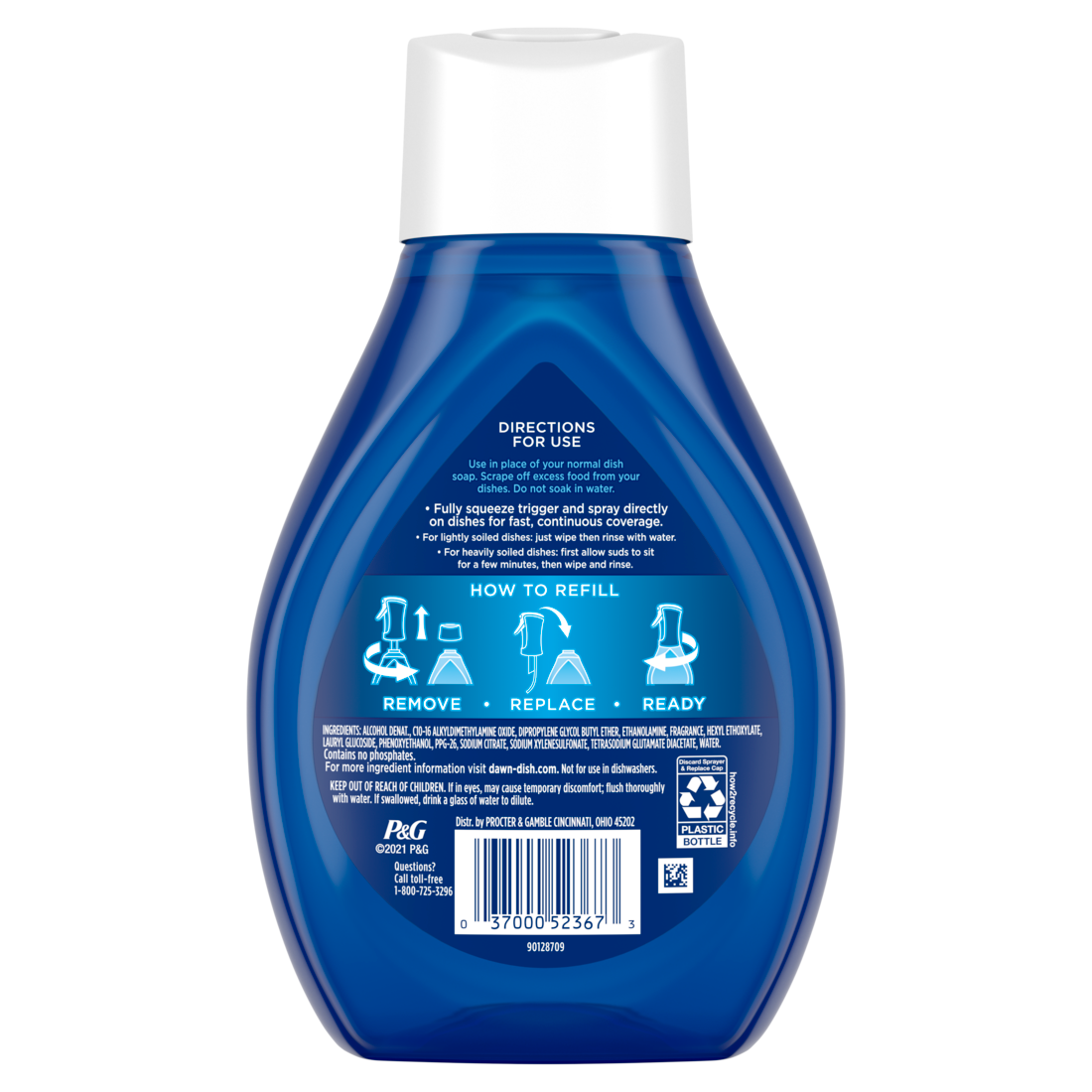 Dawn Powerwash Spray Dish Soap Dishwashing Liquid Apple 1 Refill - 16oz/6pk