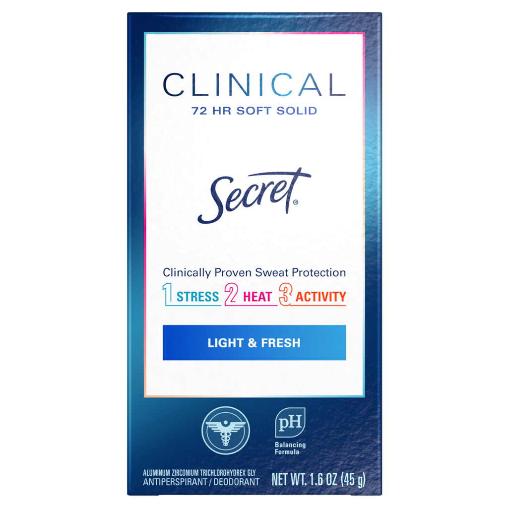 Secret Clinical Strength Soft Solid Antiperspirant And Deodorant For Women Light & Fresh - 1.6oz/12pk