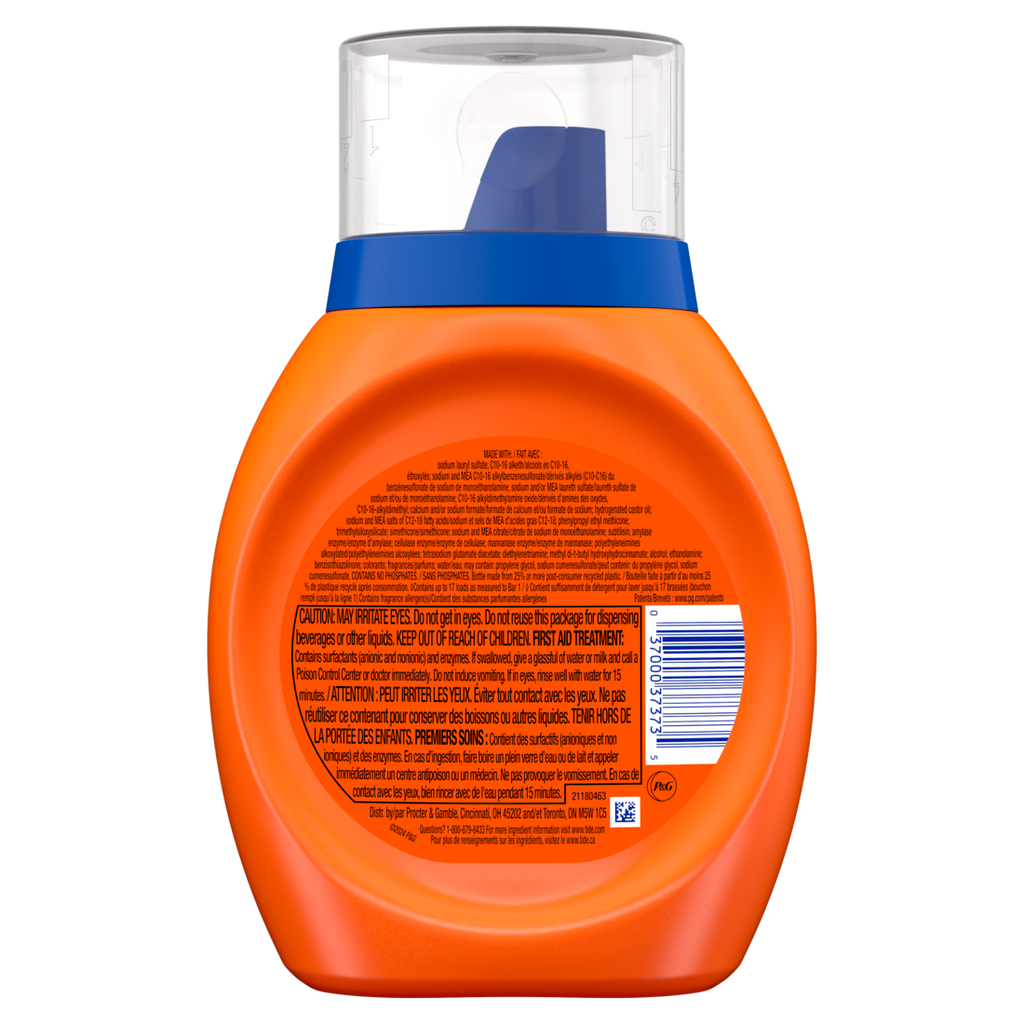 Tide Bleach Alternative Liquid Laundry Detergent Original Scent 17 Loads He Compatible - 25oz/6pk