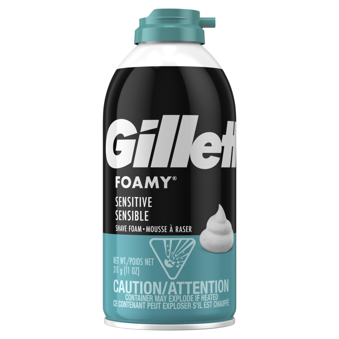 Gillette Foamy Sensitive Shave Foam For Men Sensitive Skin - 11oz/12pk
