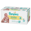 Baby Wipes Pampers Sensitive Clinically Proven Fragrance Free Water Based Hypoallergenic Baby Wipes (8X Flip-Top Packs 84 Wipers per Pack) - 672ct/1pk