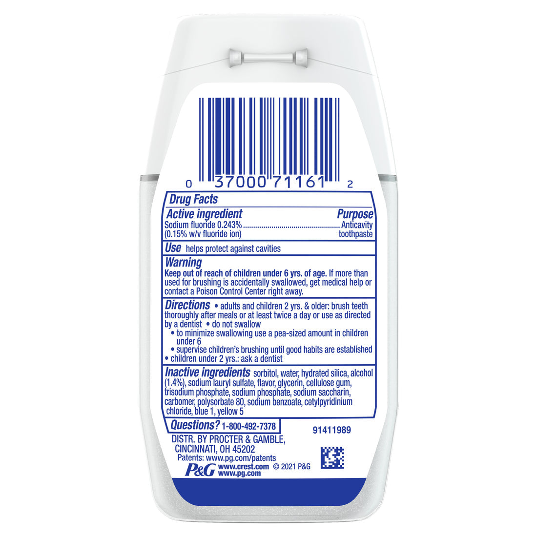 Crest Complete Plus Scope Outlast Liquid Gel Toothpaste - 4.6oz/24pk