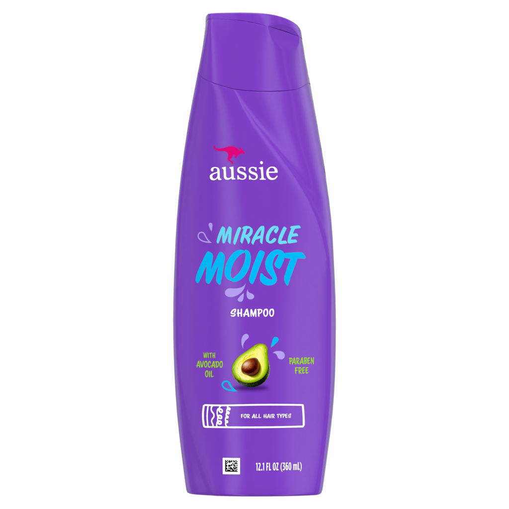 Aussie Miracle Moist Shampoo For Dry Hair And All Hair Types Moisturizing Paraben-Free - 12.1oz/6pk