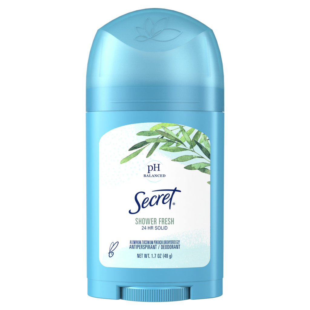 Secret Wide Solid Antiperspirant And Deodorant Shower Fresh - 1.7oz/12pk