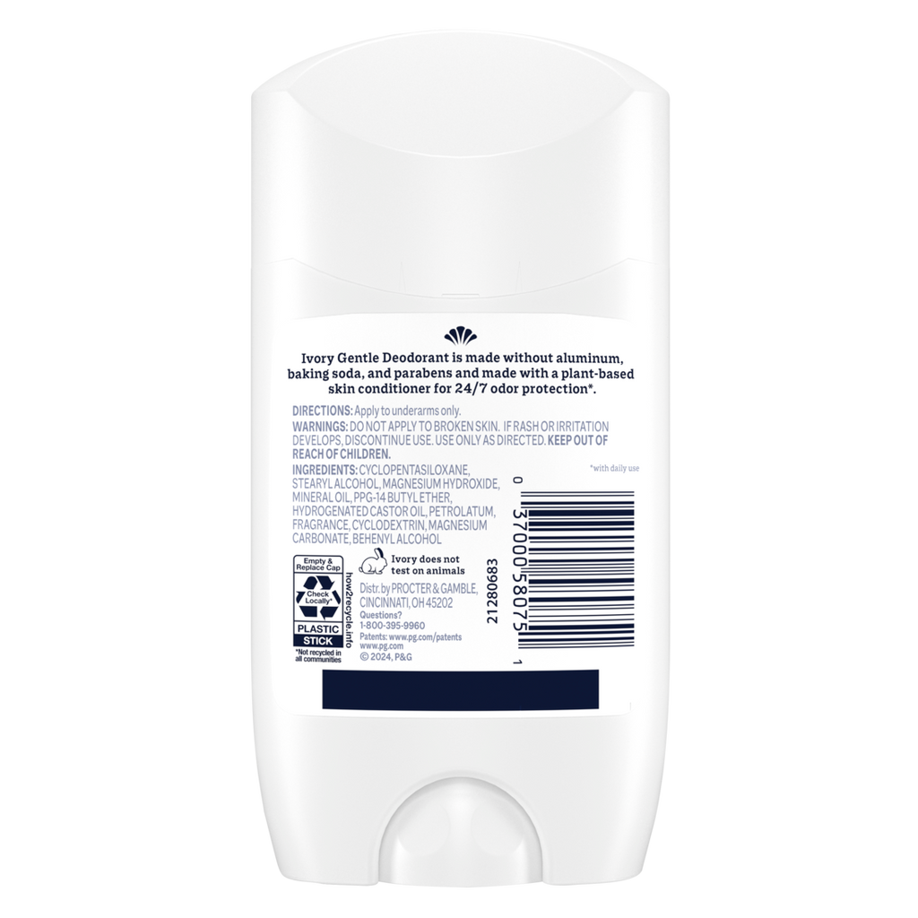 Ivory Gentle Deodorant Notes Of Aloe - 2.4oz/12pk