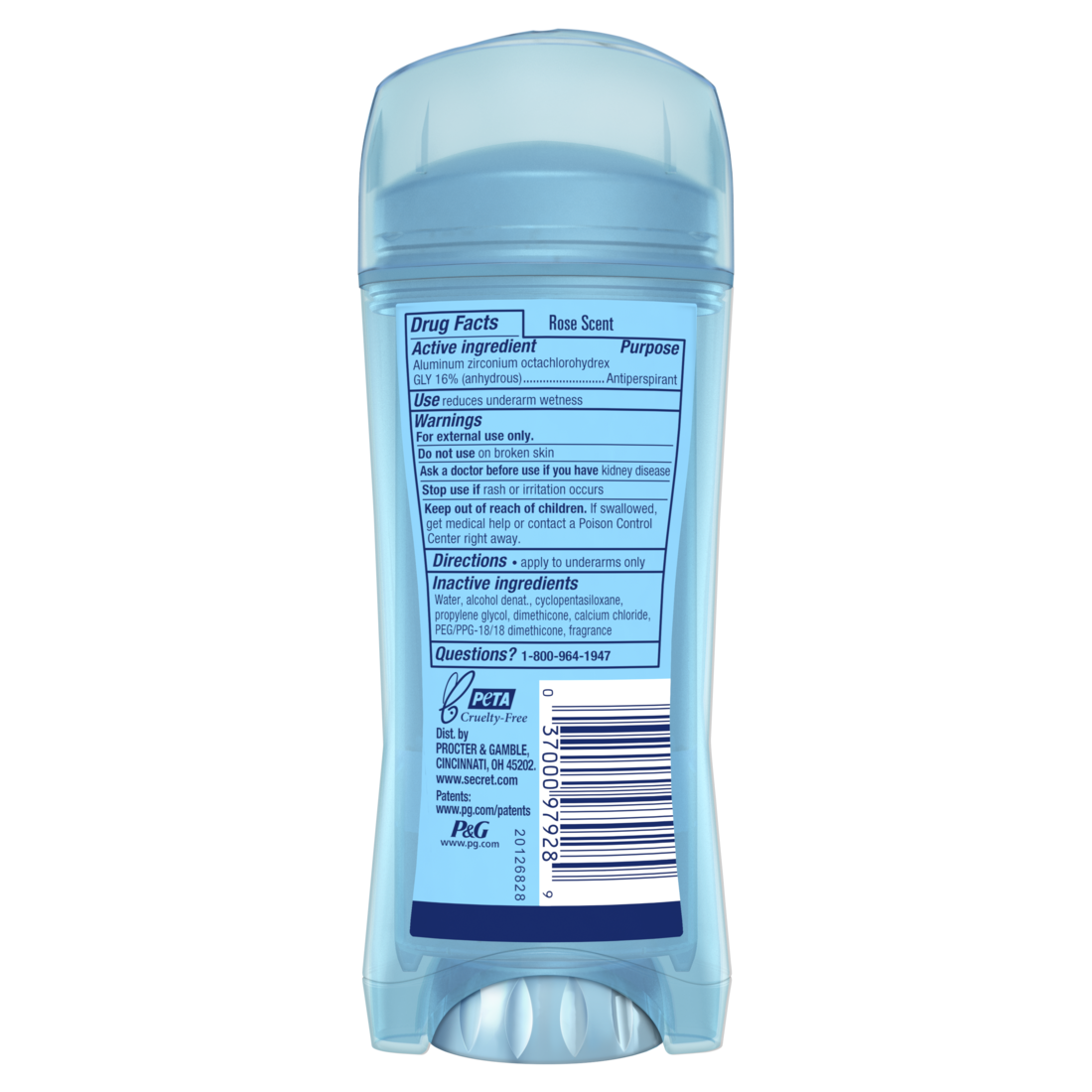 Secret Fresh Clear Gel Antiperspirant And Deodorant For Women Delicate Rose Scent - 2.60oz/12pk