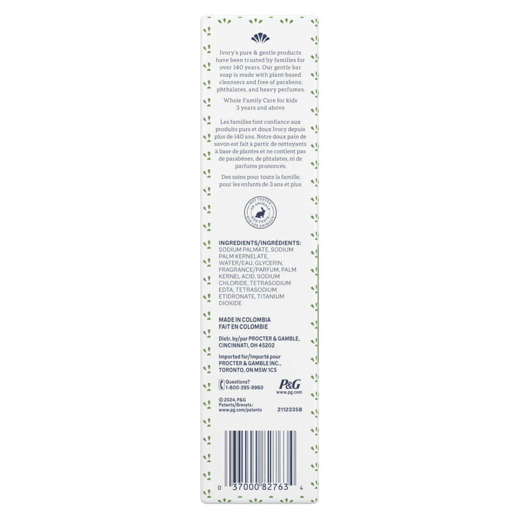 Ivory Gentle Bar Soap Soothing Notes Of Aloe - (10x4.0)oz/8pk