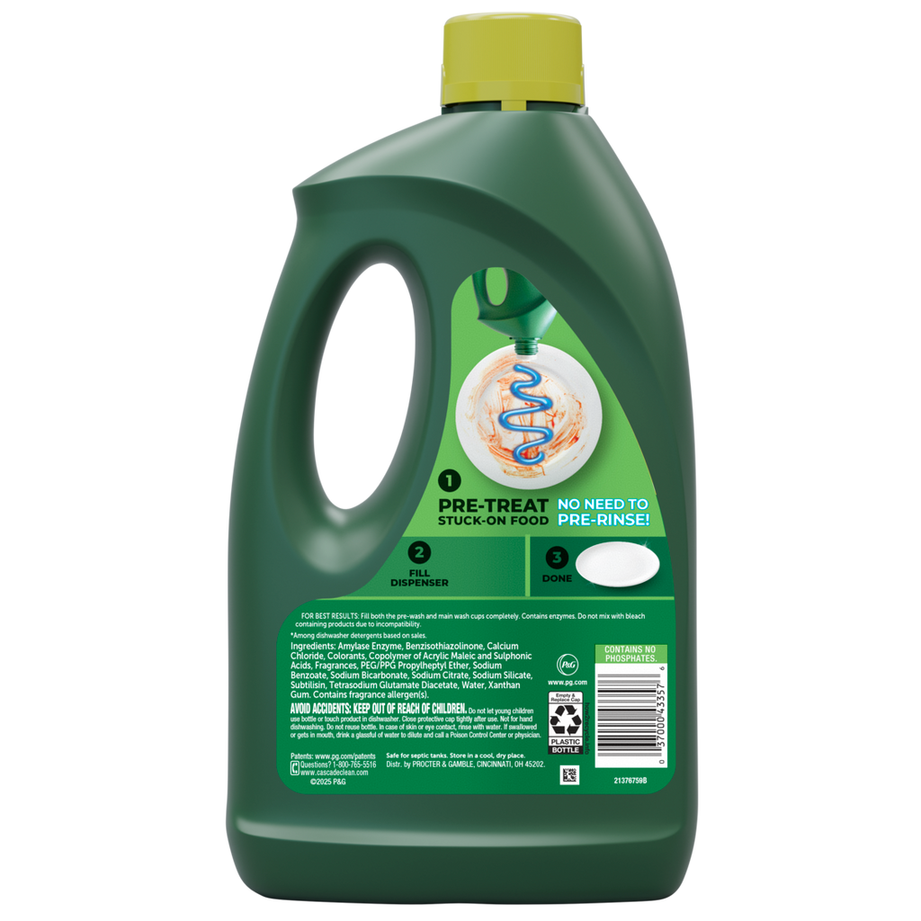 Cascade Complete Dishwasher Detergent Liquid Gel Dish Detergent Dishwasher Soap Citrus - 75oz/6pk
