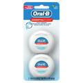 Oral-B Essentialfloss Mint Dental Floss Cavity Defense Waxed Value 2 Pack (50m/54.6yd each) - 2ct/24pk