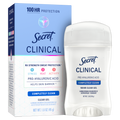 Secret Clinical Antiperspirant Deodorant For Women 100HR Sweat & Odor Protection Pro-Hyaluronic Acid Clear Gel Clean Lavender - 1.6oz/12pk