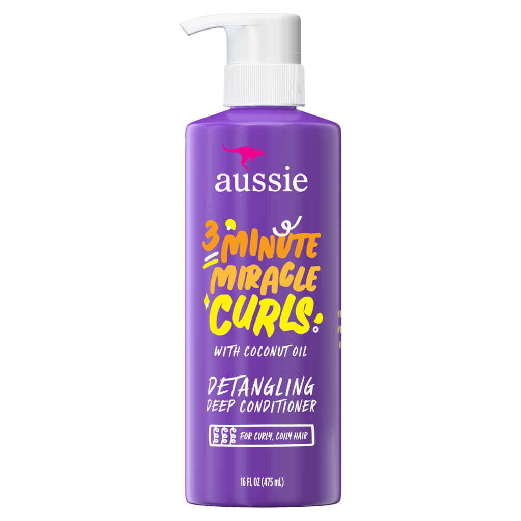 Aussie 3 Minute Miracle Curls Detangling Deep Conditioner Treatment With Coconut Oil Paraben And Sulfate Free - 16.0oz/6pk